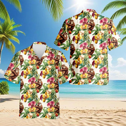 Monkey Hawaiian Shirt for Men, Button Down Aloha Shirt - Azhawaiian
