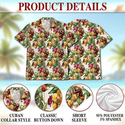 Monkey Hawaiian Shirt for Men, Button Down Aloha Shirt - Azhawaiian