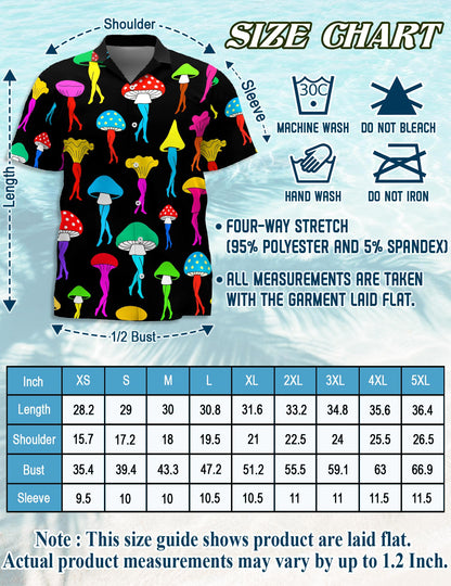 Mushroom Hawaiian Shirt for Men, Button Down Aloha Shirt - Azhawaiian