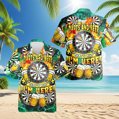 My Drinking Team Has A Darts Problem Hawaiian Shirt for Men, Button Down Aloha Shirt - Azhawaiian