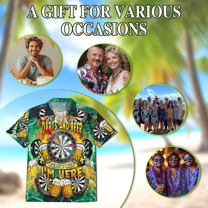My Drinking Team Has A Darts Problem Hawaiian Shirt for Men, Button Down Aloha Shirt - Azhawaiian