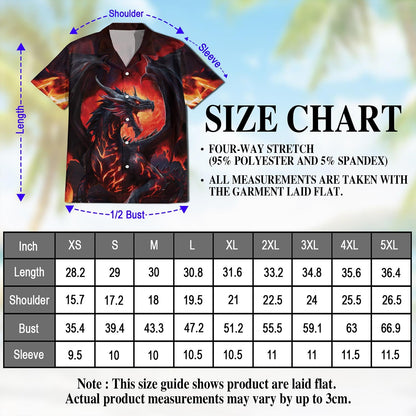 Mythical Dragon Hawaiian Shirt for Men, Button Down Aloha Shirt - Azhawaiian