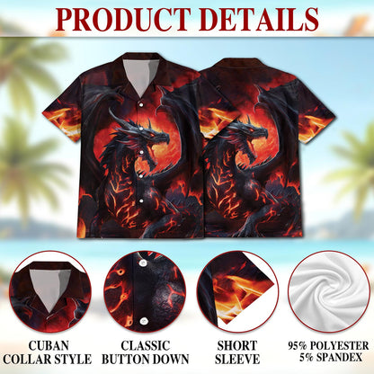 Mythical Dragon Hawaiian Shirt for Men, Button Down Aloha Shirt - Azhawaiian