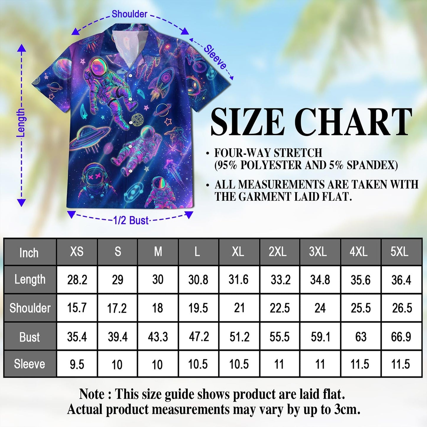 Neon Astronauts Planets Hawaiian Shirt for Men, Button Down Aloha Shirt - Azhawaiian