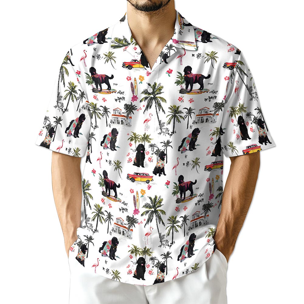 Azhawaiian Newfoundland Beach Hawaiian Shirt for Men
