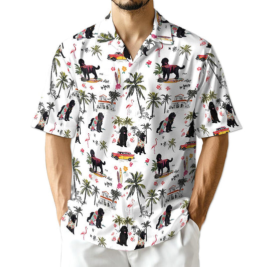 Azhawaiian Newfoundland Beach Hawaiian Shirt for Men