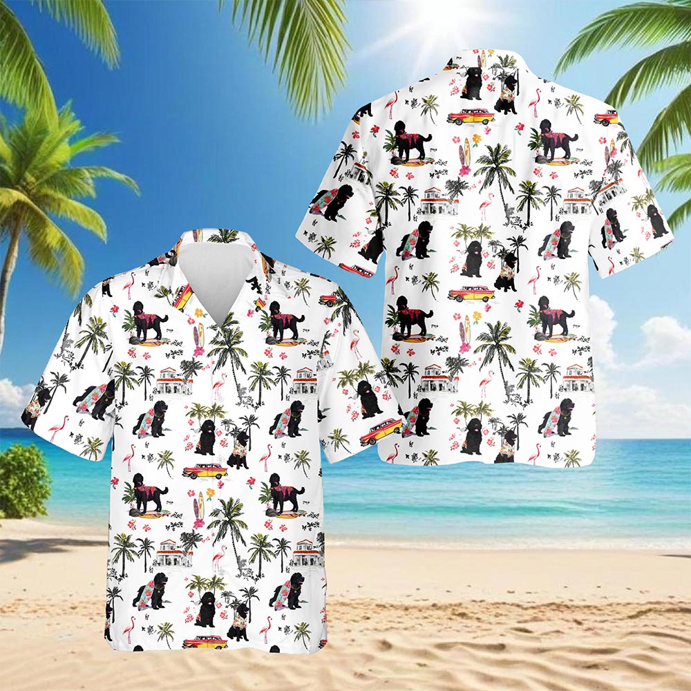 Newfoundland Beach Hawaiian Shirt for Men, Button Down Aloha Shirt - Azhawaiian