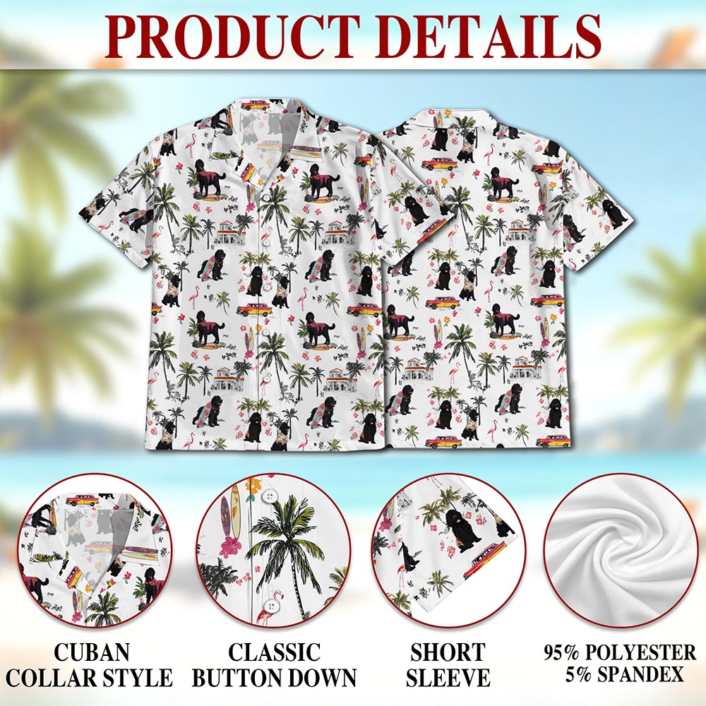 Newfoundland Beach Hawaiian Shirt for Men, Button Down Aloha Shirt - Azhawaiian