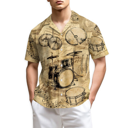 Azhawaiian No Drums No Life Know Drums Know Life Hawaiian Shirt for Men
