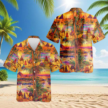 Oasis Relaxing Day In Peaceful Hawaiian Shirt for Men, Button Down Aloha Shirt - Azhawaiian