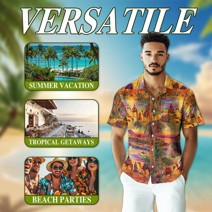 Oasis Relaxing Day In Peaceful Hawaiian Shirt for Men, Button Down Aloha Shirt - Azhawaiian