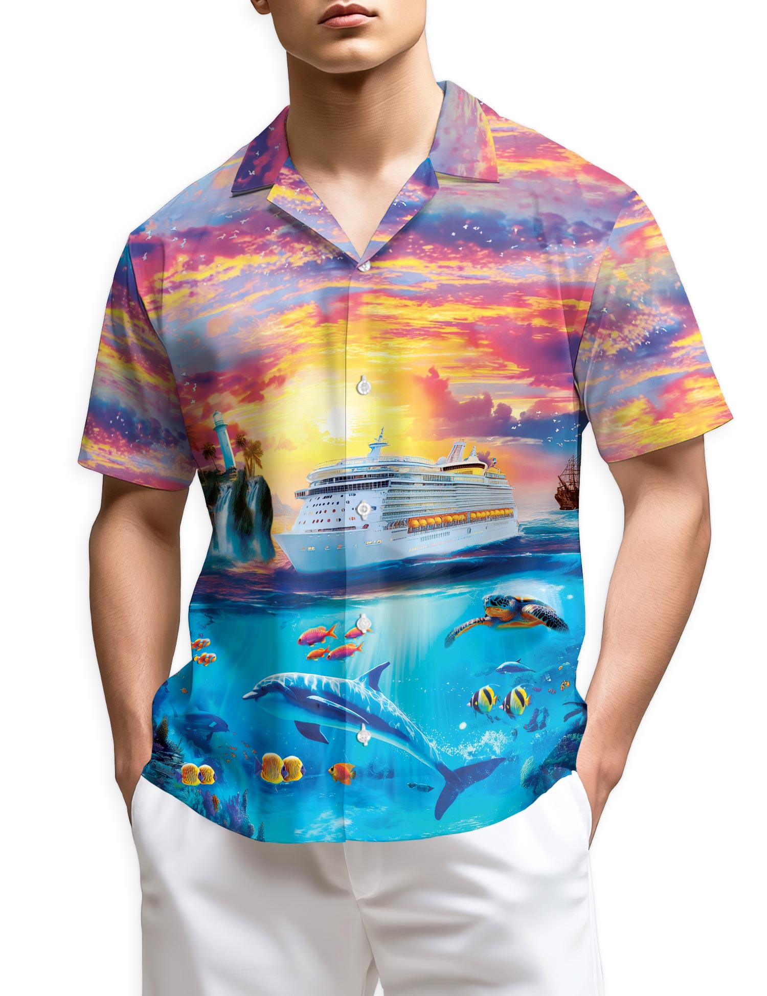 Azhawaiian Ocean Cruise Adventure Hawaiian Shirt for Men