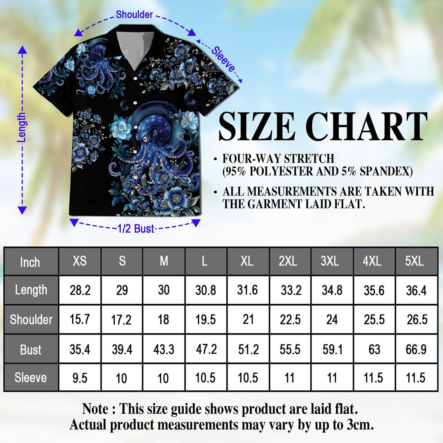 Octopus Flower Hawaiian Shirt for Men, Button Down Aloha Shirt - Azhawaiian