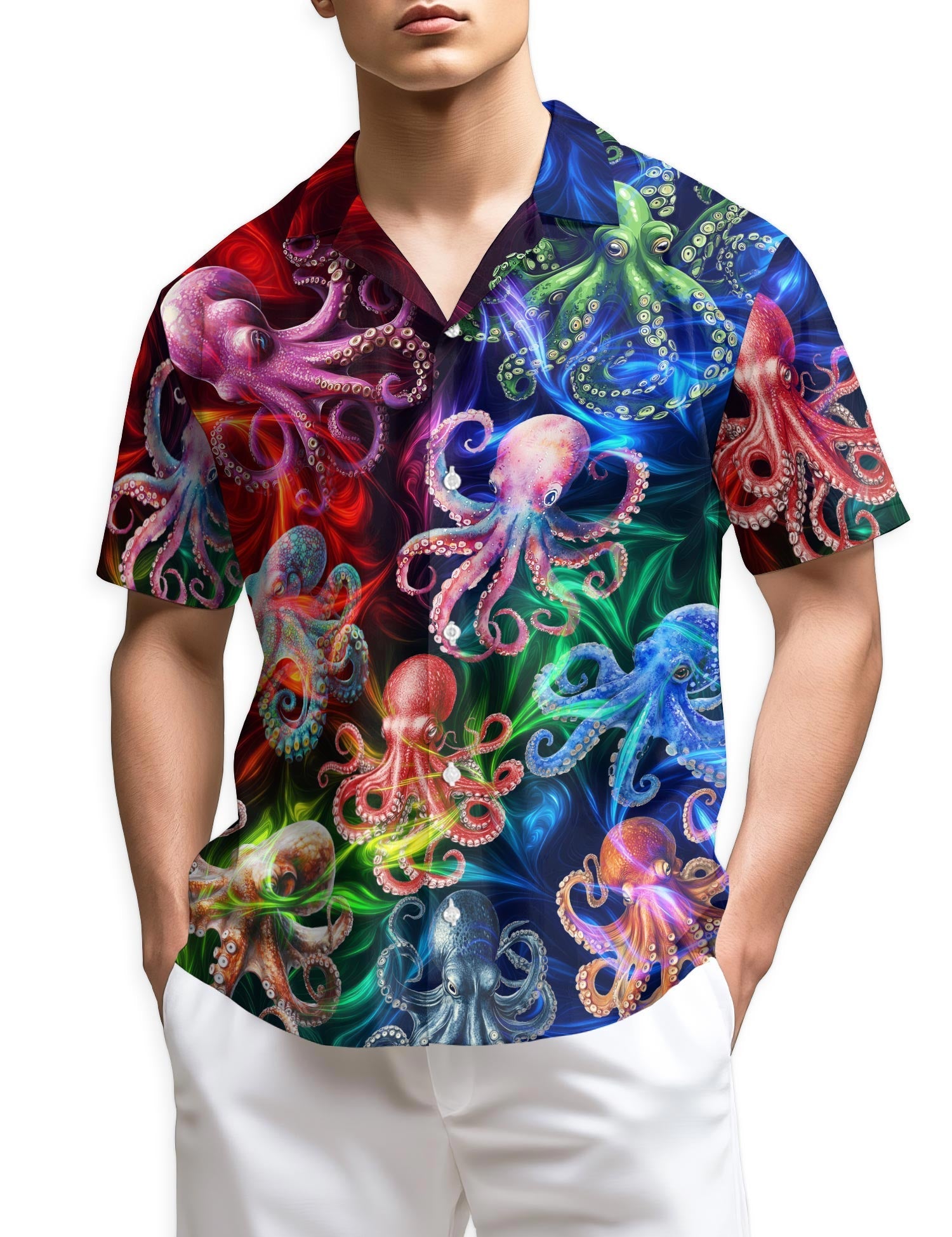 Azhawaiian Octopus Hawaiian Shirt for Men