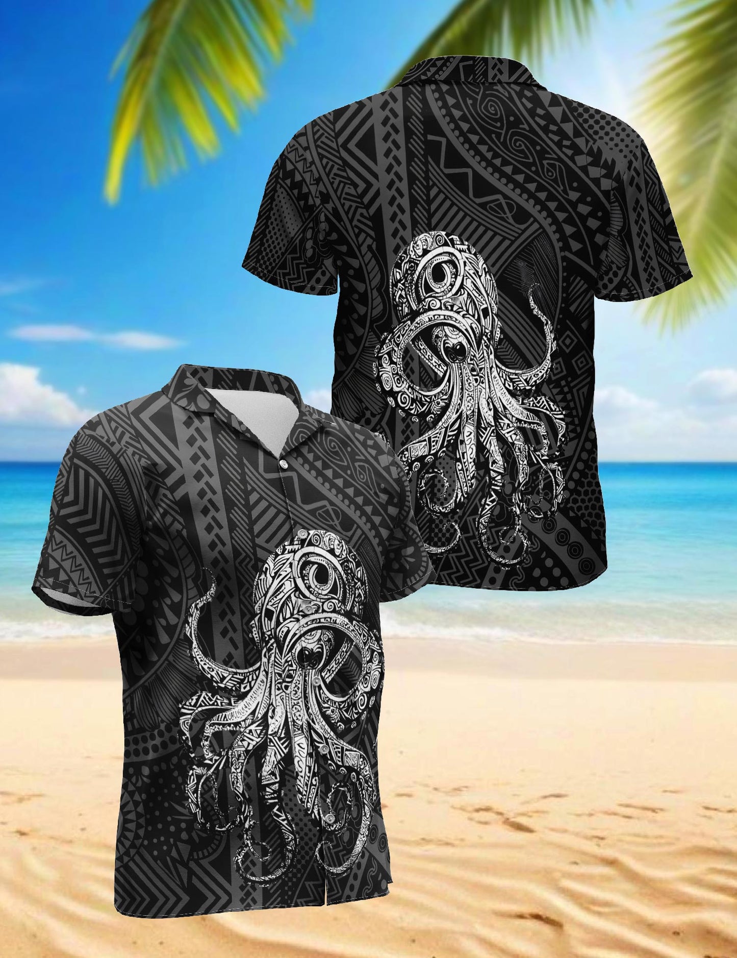 Octopus Hawaiian Shirt for Men, Button Down Aloha Shirt - Azhawaiian