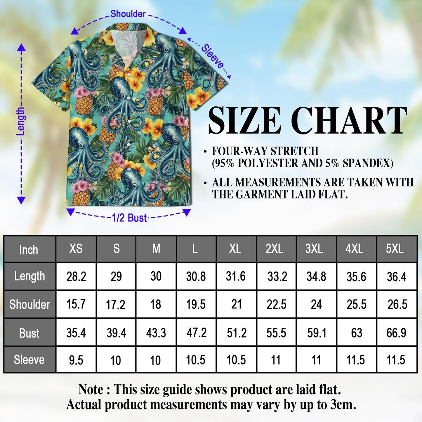 Octopus Summer Hawaiian Shirt for Men, Button Down Aloha Shirt - Azhawaiian