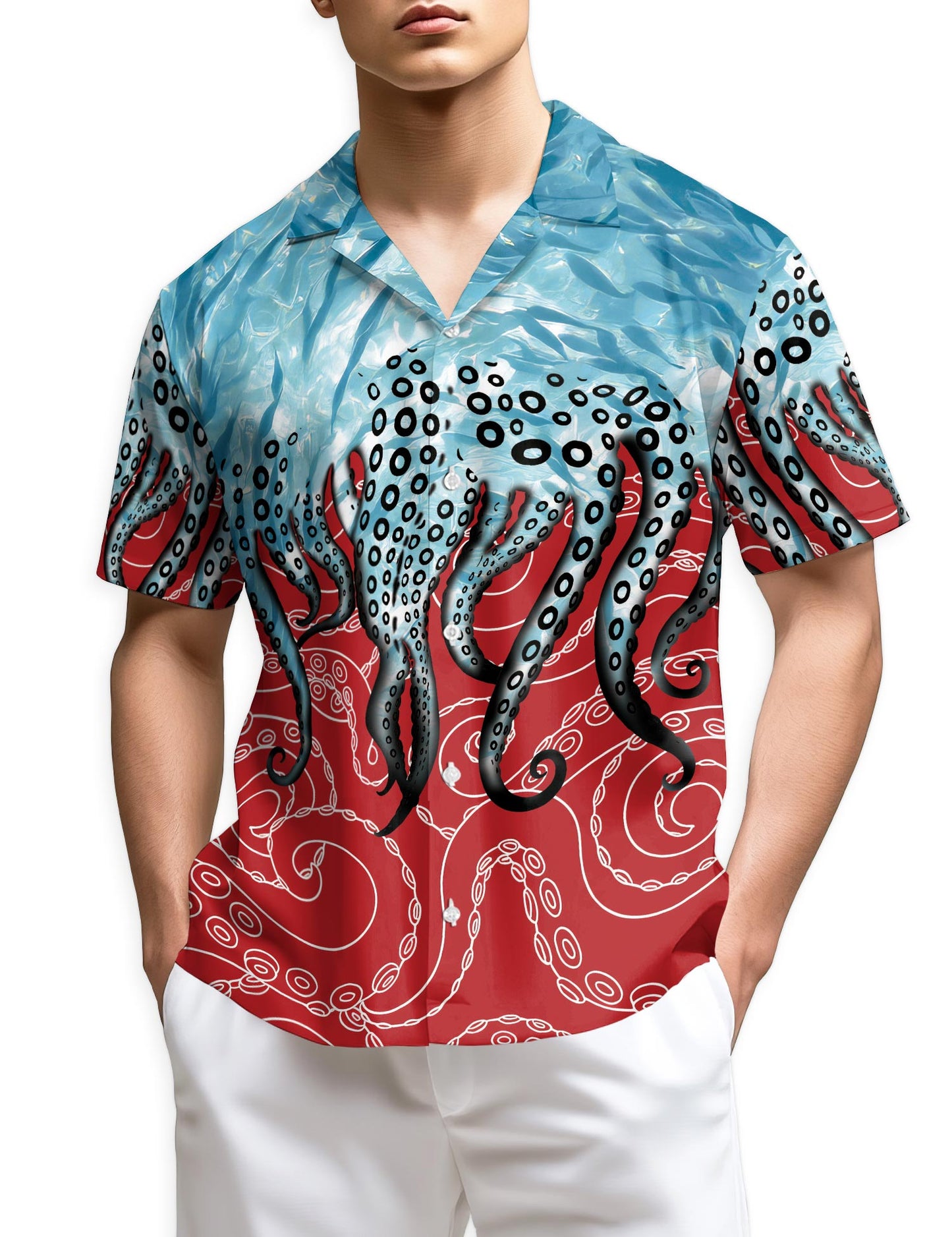 Azhawaiian Octopus Tentacles Hawaiian Shirt for Men