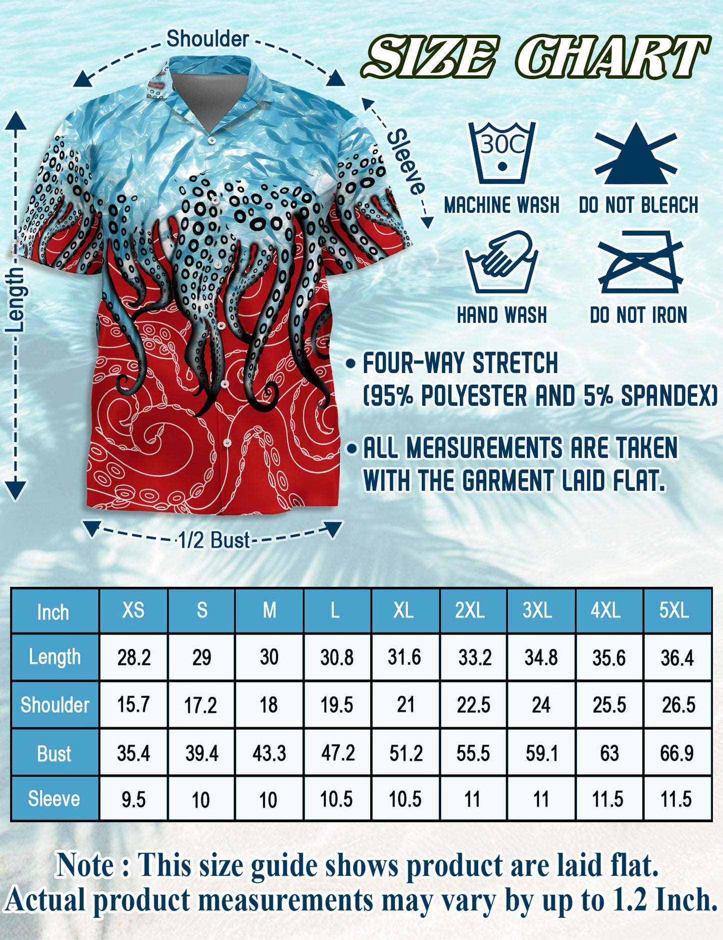 Octopus Tentacles Hawaiian Shirt for Men, Button Down Aloha Shirt - Azhawaiian