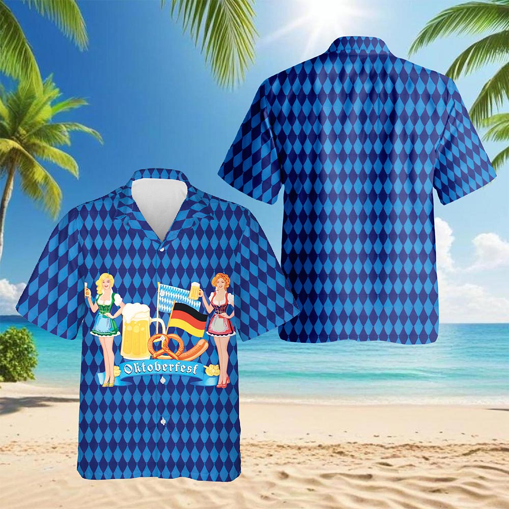 Azhawaiian Oktoberfest Celebration Beer Hawaiian Shirt for Men