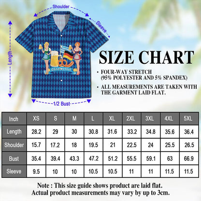 Oktoberfest Celebration Beer Hawaiian Shirt for Men, Button Down Aloha Shirt - Azhawaiian