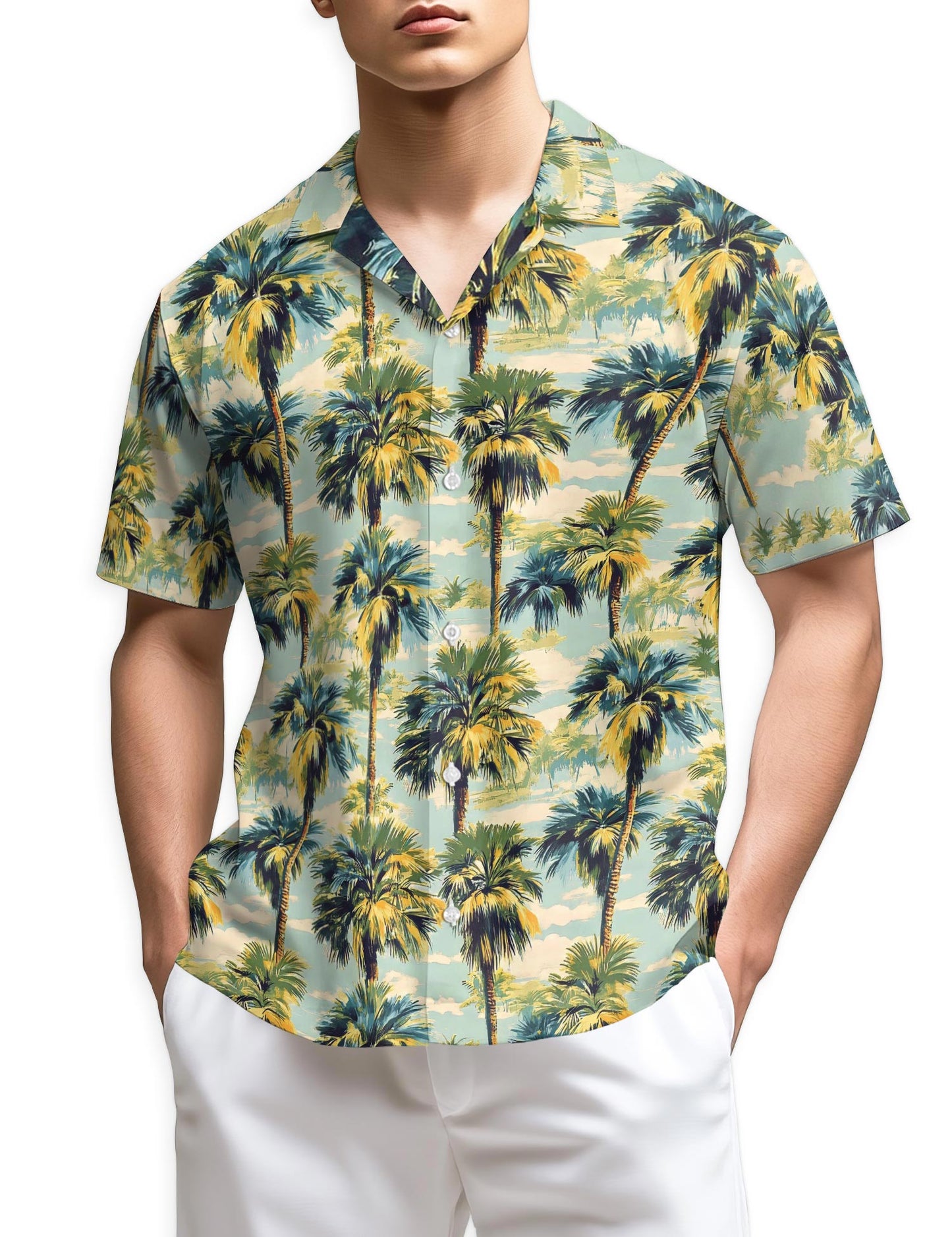 Azhawaiian Palm Tree Hawaiian Shirt for Men