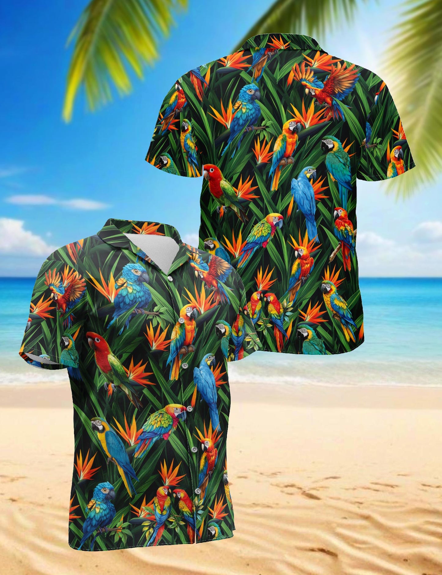 Parrot Amazing Hawaiian Shirt for Men, Button Down Aloha Shirt - Azhawaiian