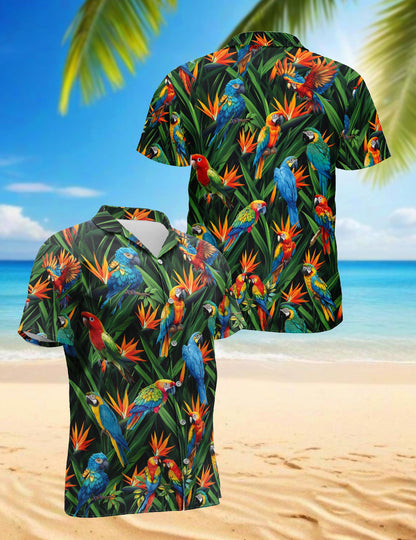 Parrot Amazing Hawaiian Shirt for Men, Button Down Aloha Shirt - Azhawaiian