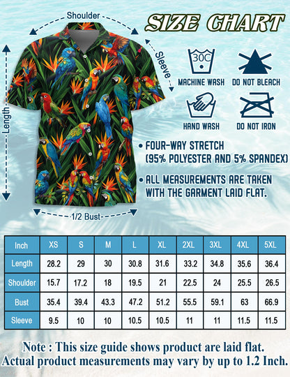 Parrot Amazing Hawaiian Shirt for Men, Button Down Aloha Shirt - Azhawaiian