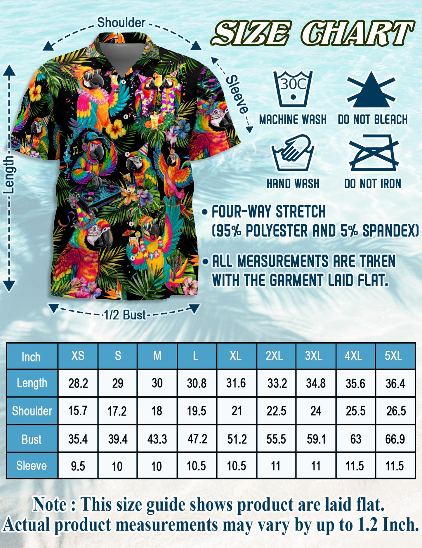 Party Parrots Hawaiian Shirt for Men, Button Down Aloha Shirt - Azhawaiian