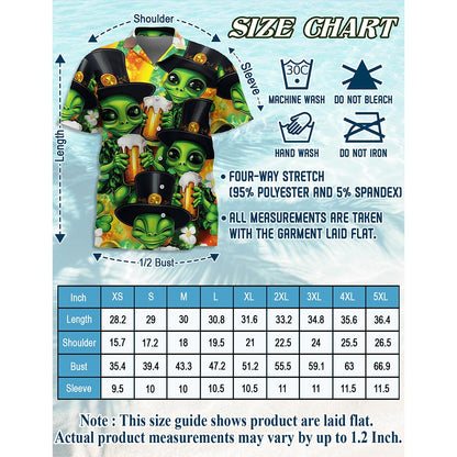 Patrick Alien Hawaiian Shirt for Men, Button Down Aloha Shirt - Azhawaiian