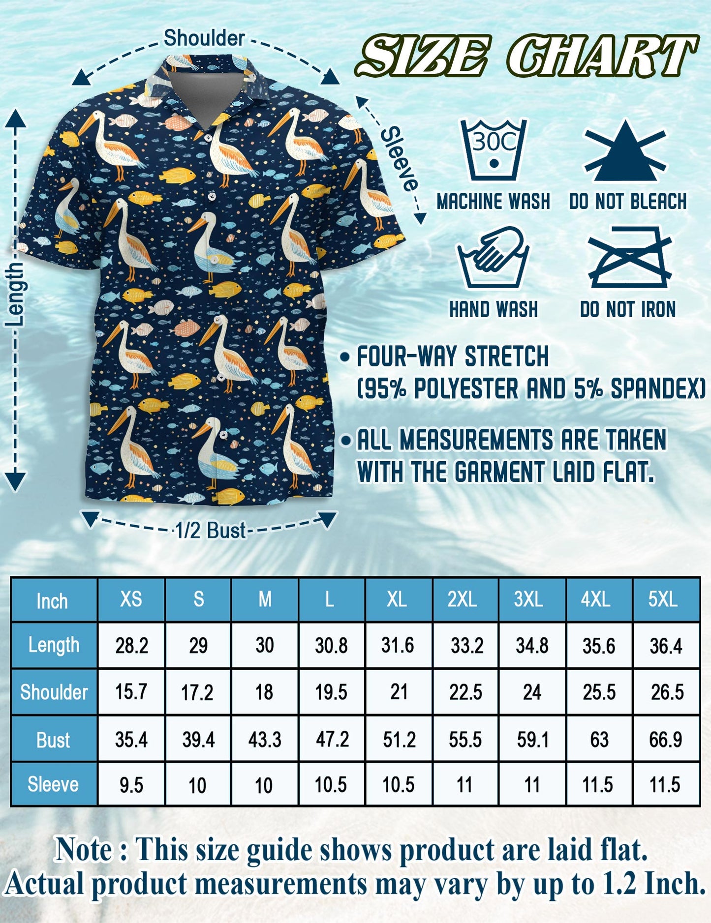 Pelican Fish Hawaiian Shirt for Men, Button Down Aloha Shirt - Azhawaiian