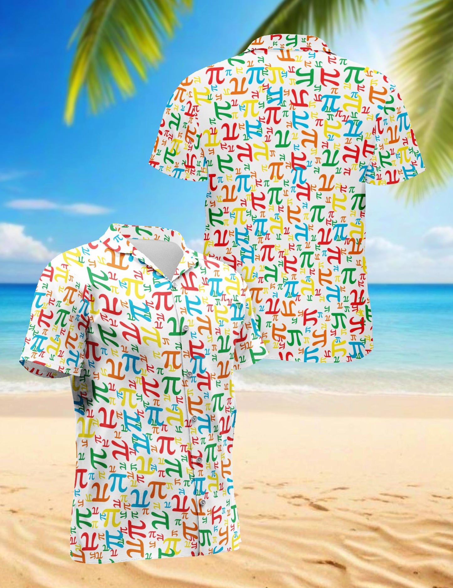 Pi Math Hawaiian Shirt for Men, Button Down Aloha Shirt - Azhawaiian