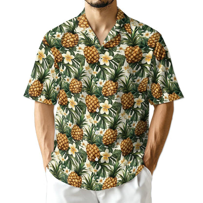 Azhawaiian Pineapple Gold Hawaiian Shirt for Men