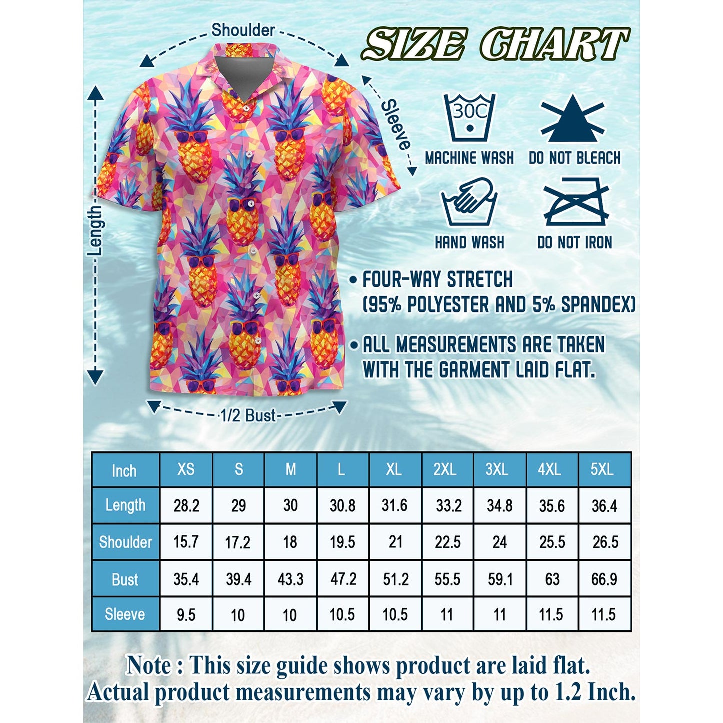 Pineapple Wear Sunglasses Hawaiian Shirt for Men, Button Down Aloha Shirt - Azhawaiian