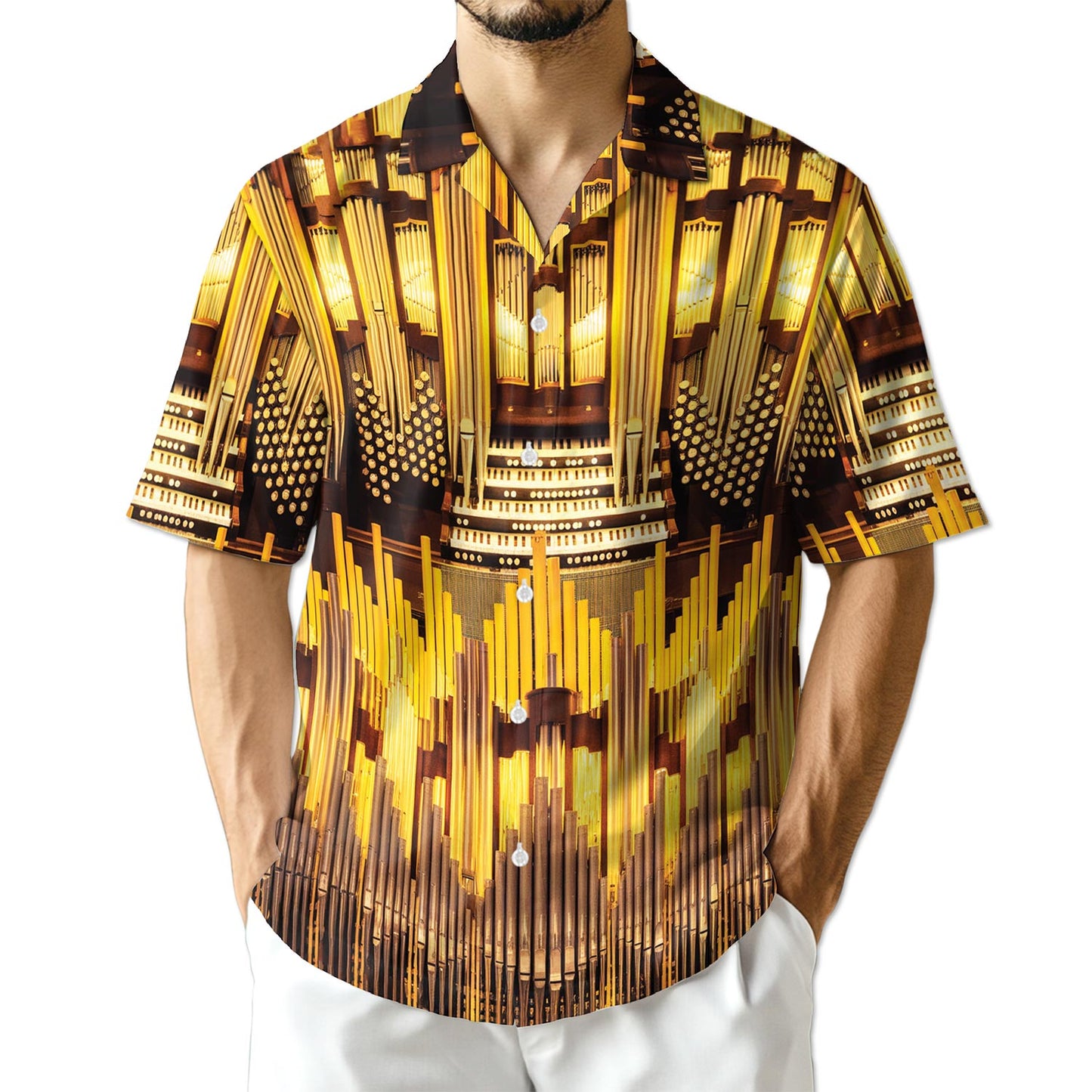 Azhawaiian Pipe Organ Music In Church Hawaiian Shirt for Men