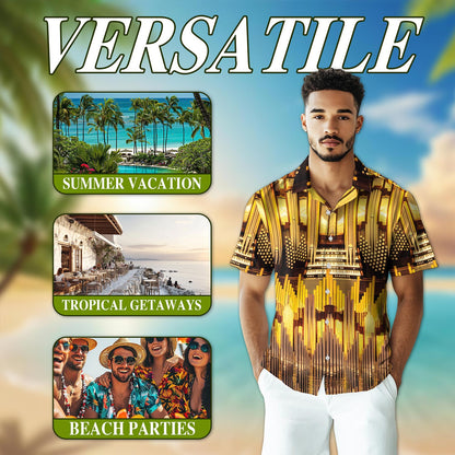 Pipe Organ Music In Church Hawaiian Shirt for Men, Button Down Aloha Shirt - Azhawaiian
