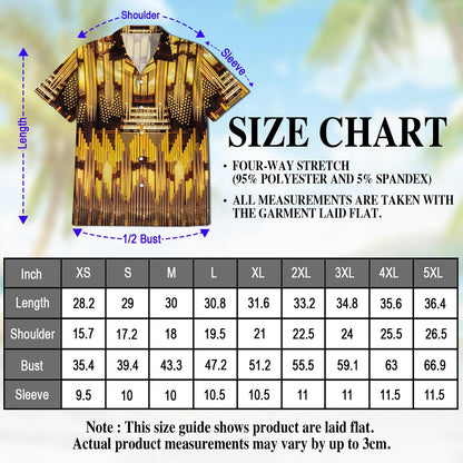 Pipe Organ Music In Church Hawaiian Shirt for Men, Button Down Aloha Shirt - Azhawaiian