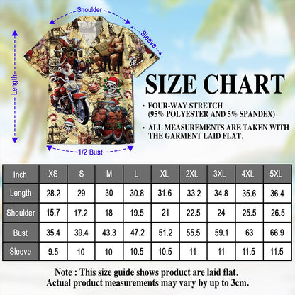 Pirate Santa Claus Hawaiian Shirt for Men, Button Down Aloha Shirt - Azhawaiian