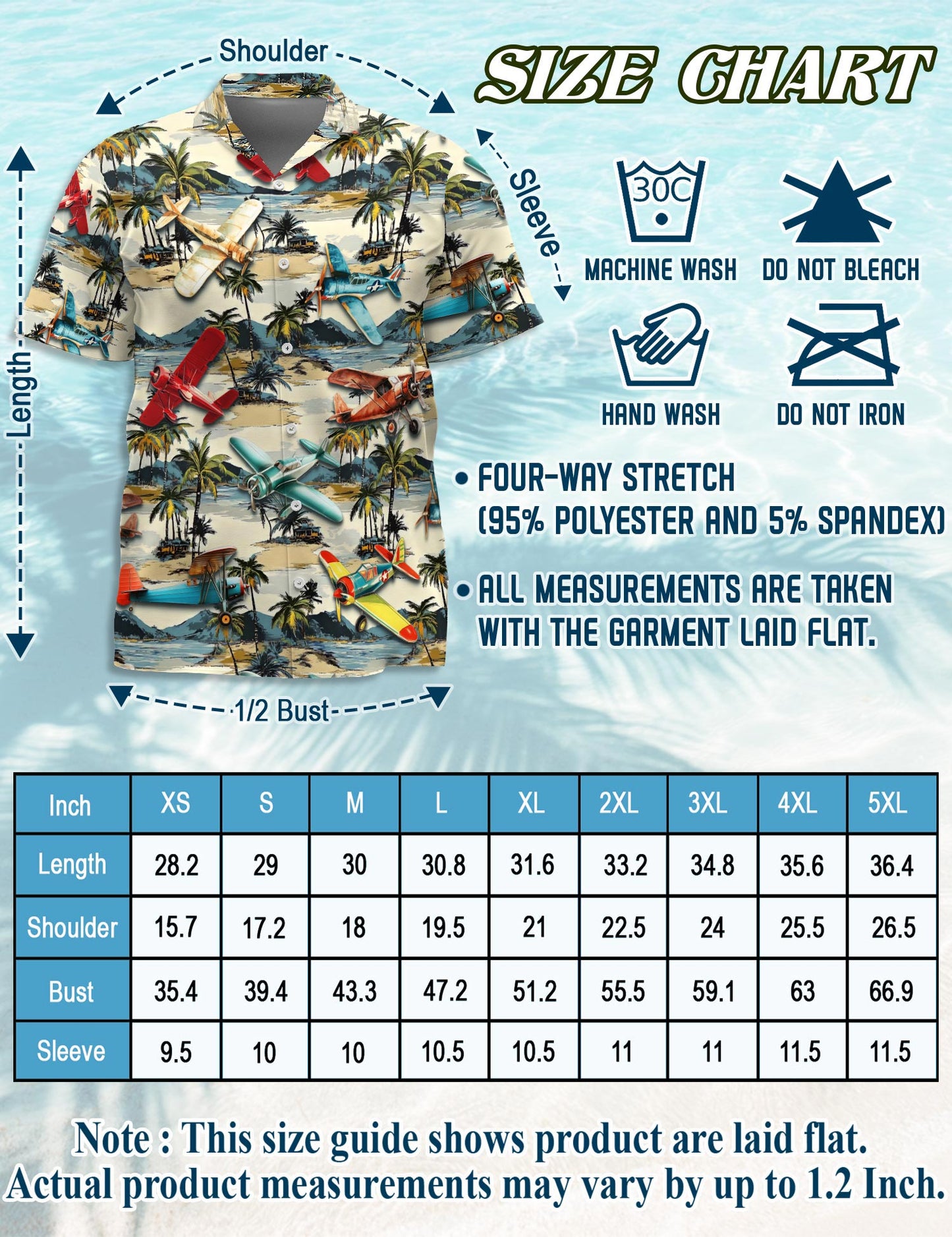 Planes and Coconut Hawaiian Shirt for Men, Button Down Aloha Shirt - Azhawaiian