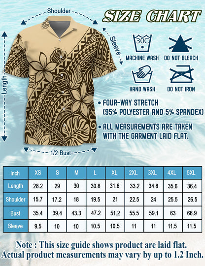 Plumeria Frangipani Hawaiian Shirt for Men, Button Down Aloha Shirt - Azhawaiian