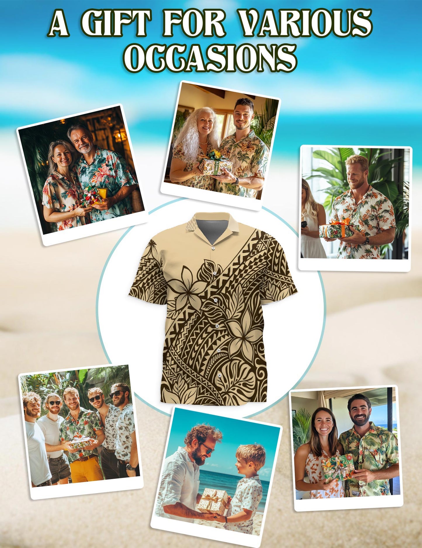Plumeria Frangipani Hawaiian Shirt for Men, Button Down Aloha Shirt - Azhawaiian