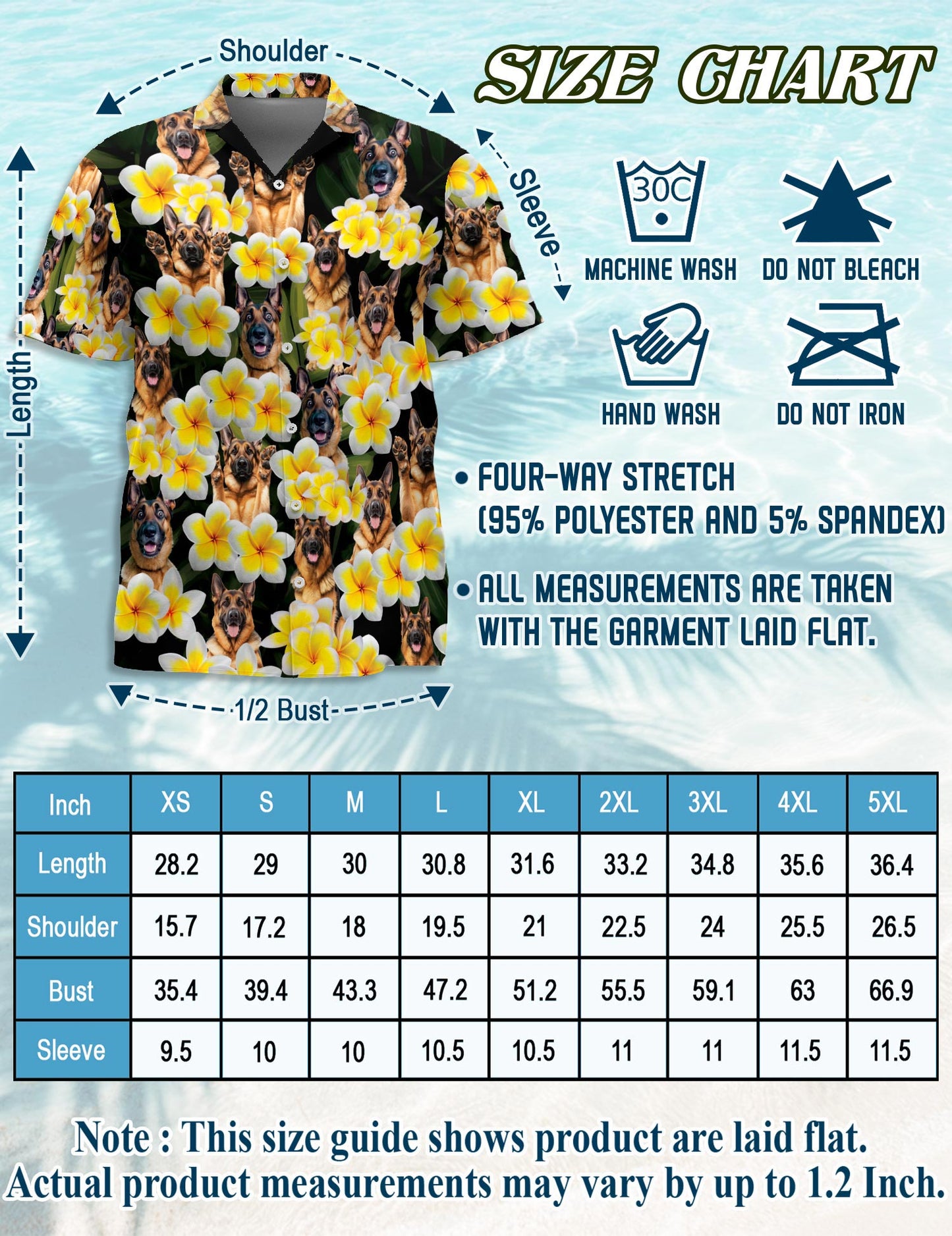 Plumeria German Shepherd Hawaiian Shirt for Men, Button Down Aloha Shirt - Azhawaiian