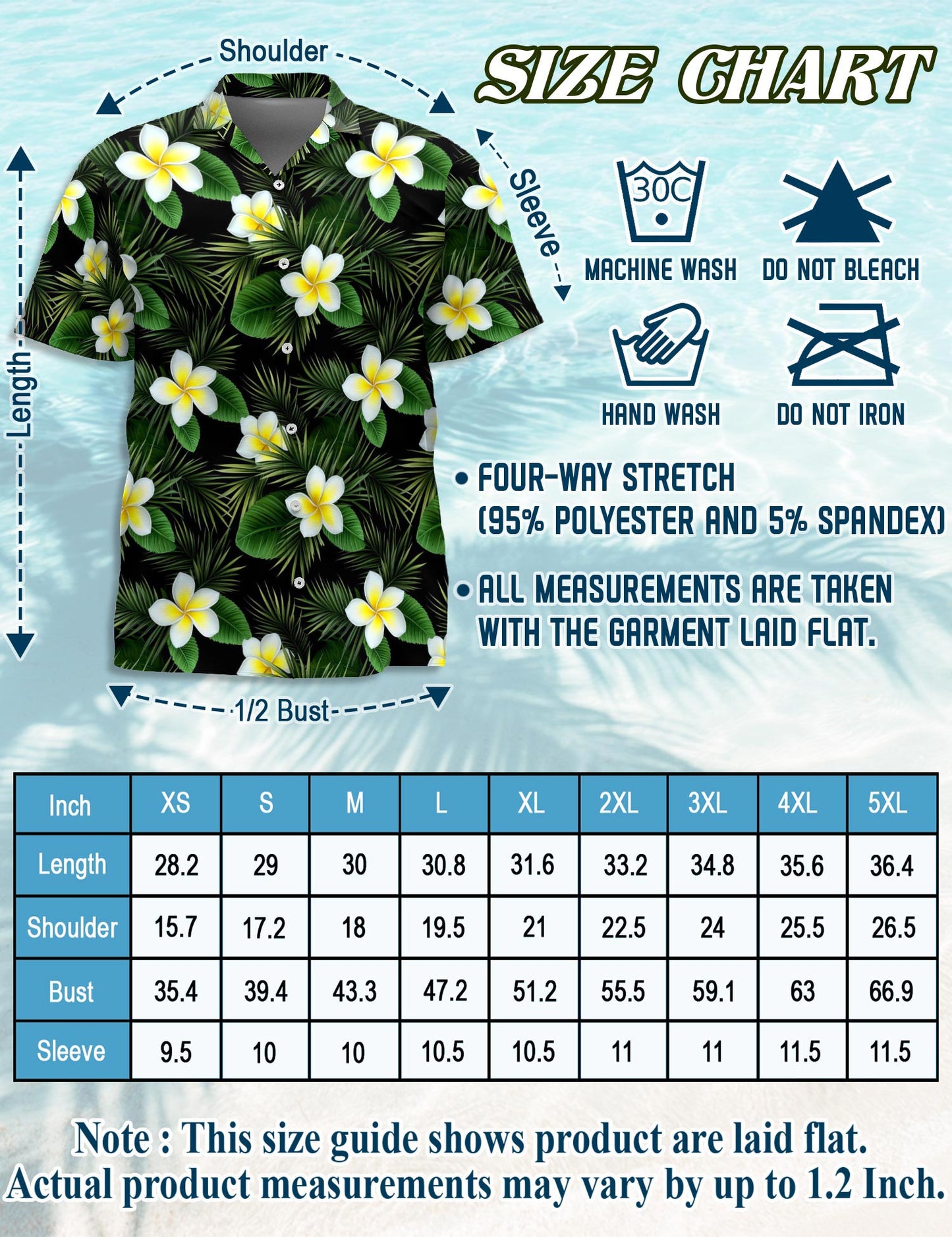 Plumeria Pattern Hawaiian Shirt for Men, Button Down Aloha Shirt - Azhawaiian