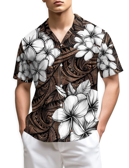 Azhawaiian Plumeria Tribe Hawaiian Shirt for Men