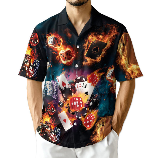 Azhawaiian Poker Hawaiian Shirt for Men