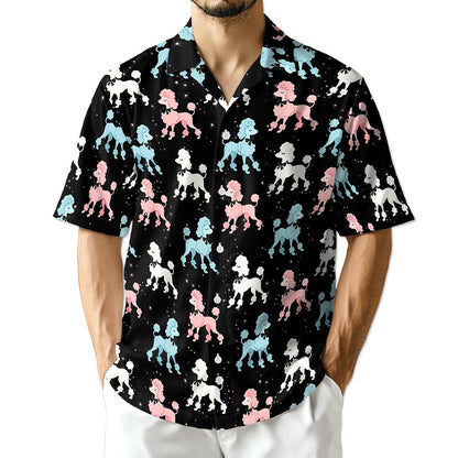 Azhawaiian Poodle Pattern Hawaiian Shirt for Men