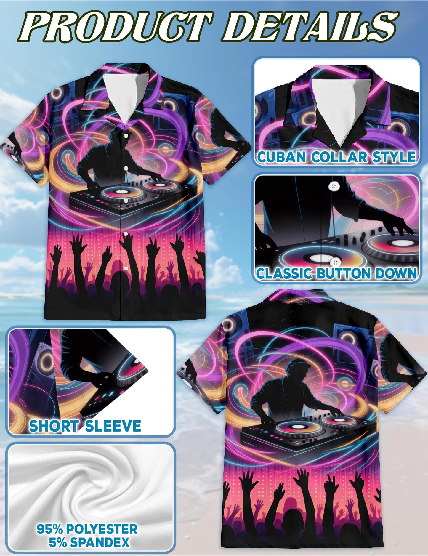 Proud DJ Life Hawaiian Shirt for Men, Button Down Aloha Shirt - Azhawaiian