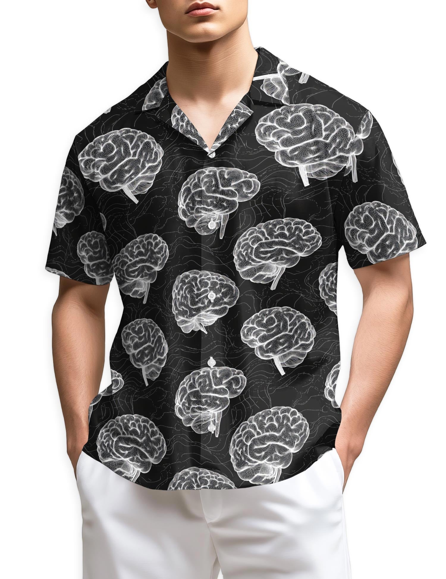 Azhawaiian Psychology Pattern Hawaiian Shirt for Men