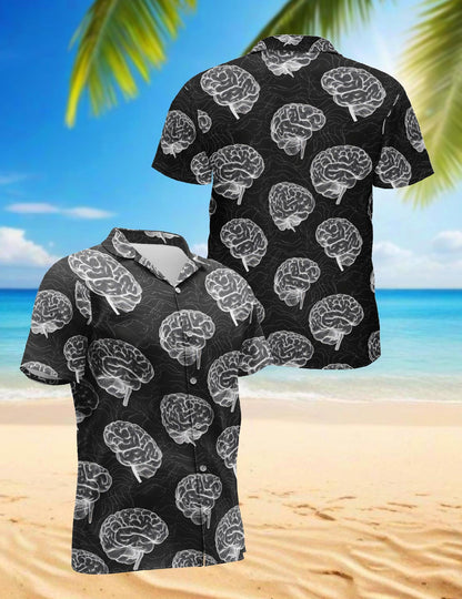 Psychology Pattern Hawaiian Shirt for Men, Button Down Aloha Shirt - Azhawaiian