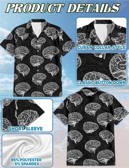 Psychology Pattern Hawaiian Shirt for Men, Button Down Aloha Shirt - Azhawaiian
